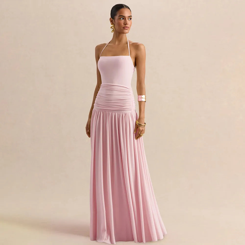 Strap Waist-Cinching Slimming Ruched Dress For Women